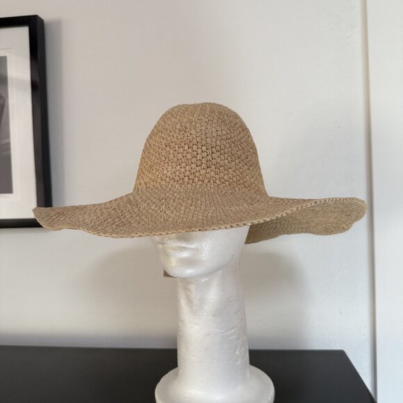 NWT DOEN TAFT NATURAL RAFFIA WOVEN HAT S/M - Picture 9 of 11